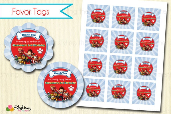 Paw Patrol Gift Tags