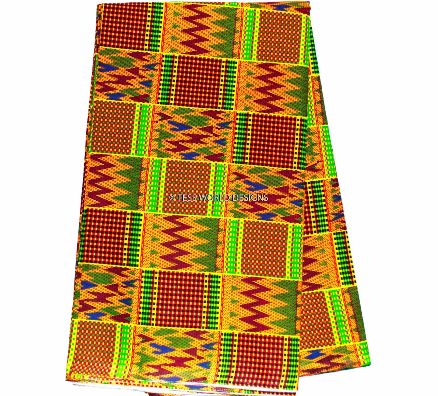 African kente cloth print/ West African Fabric/ African