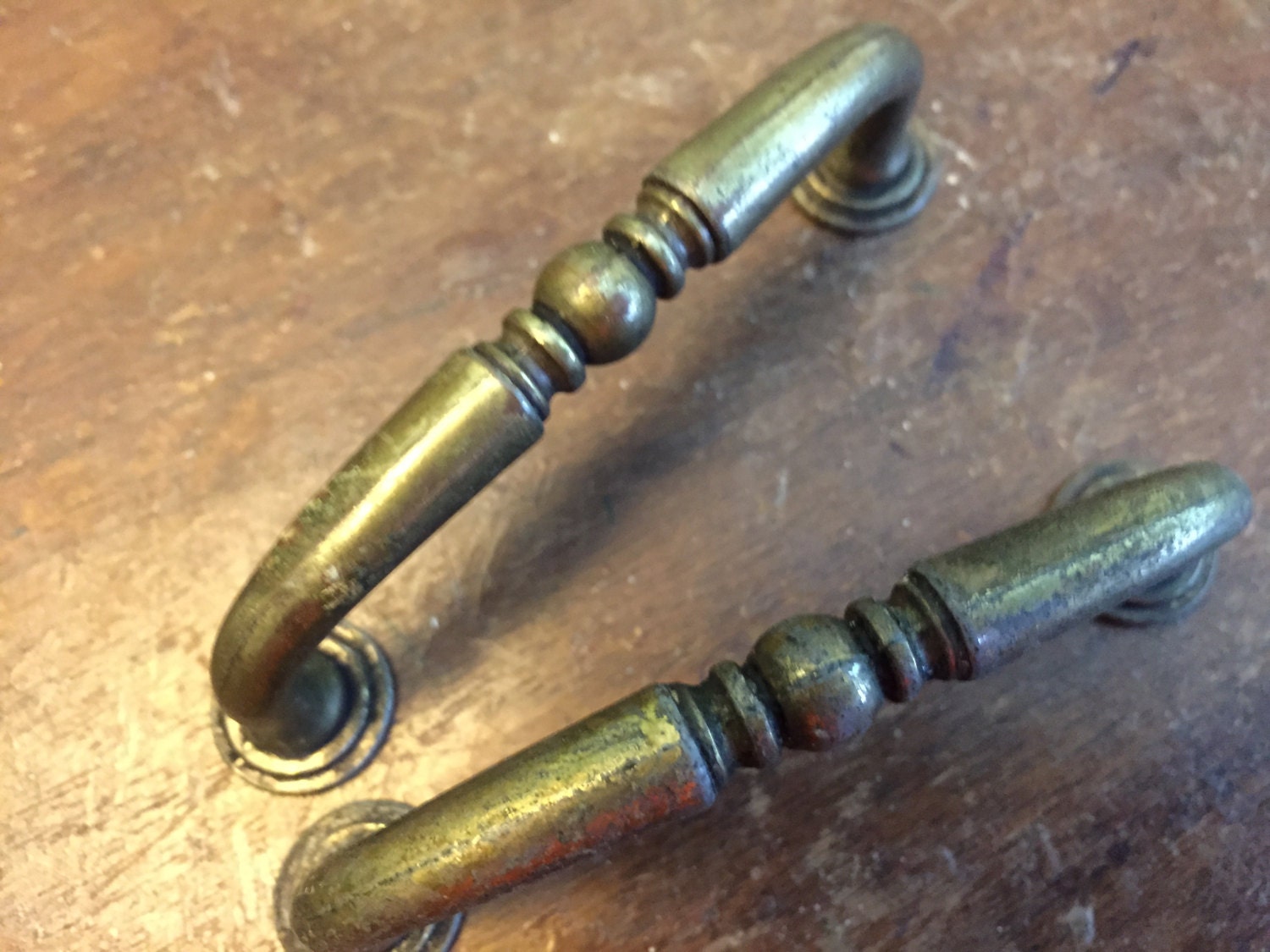 Brass or Colored Drawer Pulls 3" Center 3.50" Total Length from