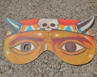 Vintage Paper Halloween Mask Made in Japan Unused