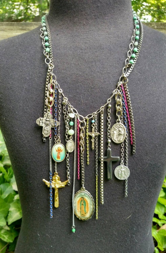 Religious Icon Charm Necklace
