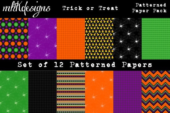 Trick or Treat Patterned Paper Pack