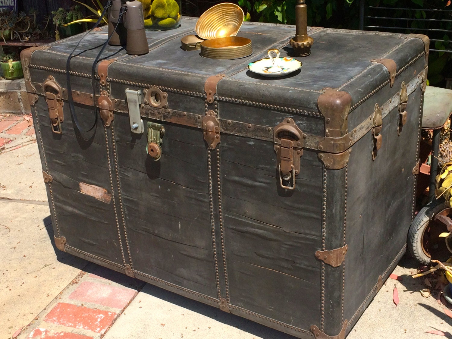 Steamer Trunk Coffee Table In Living Room