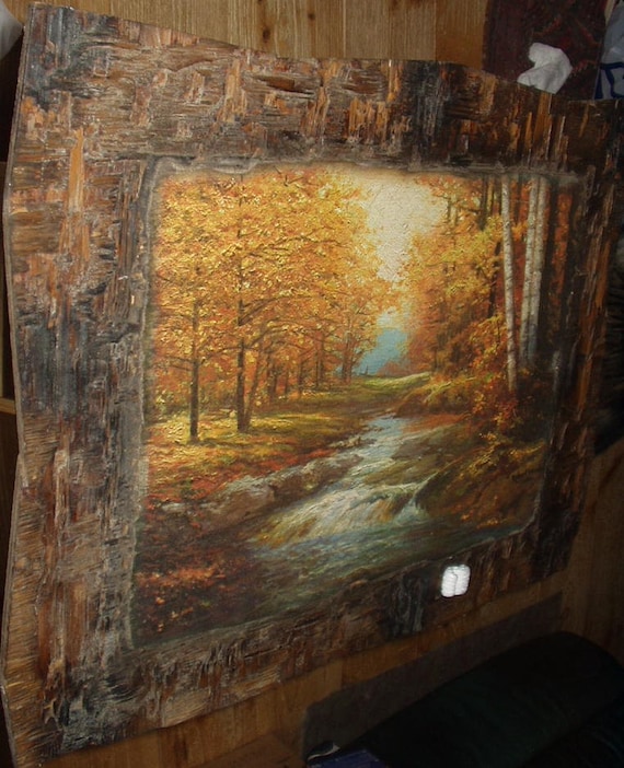 Autumn Leaves Robert Wood Artist Large Oil Painting Dated 1959