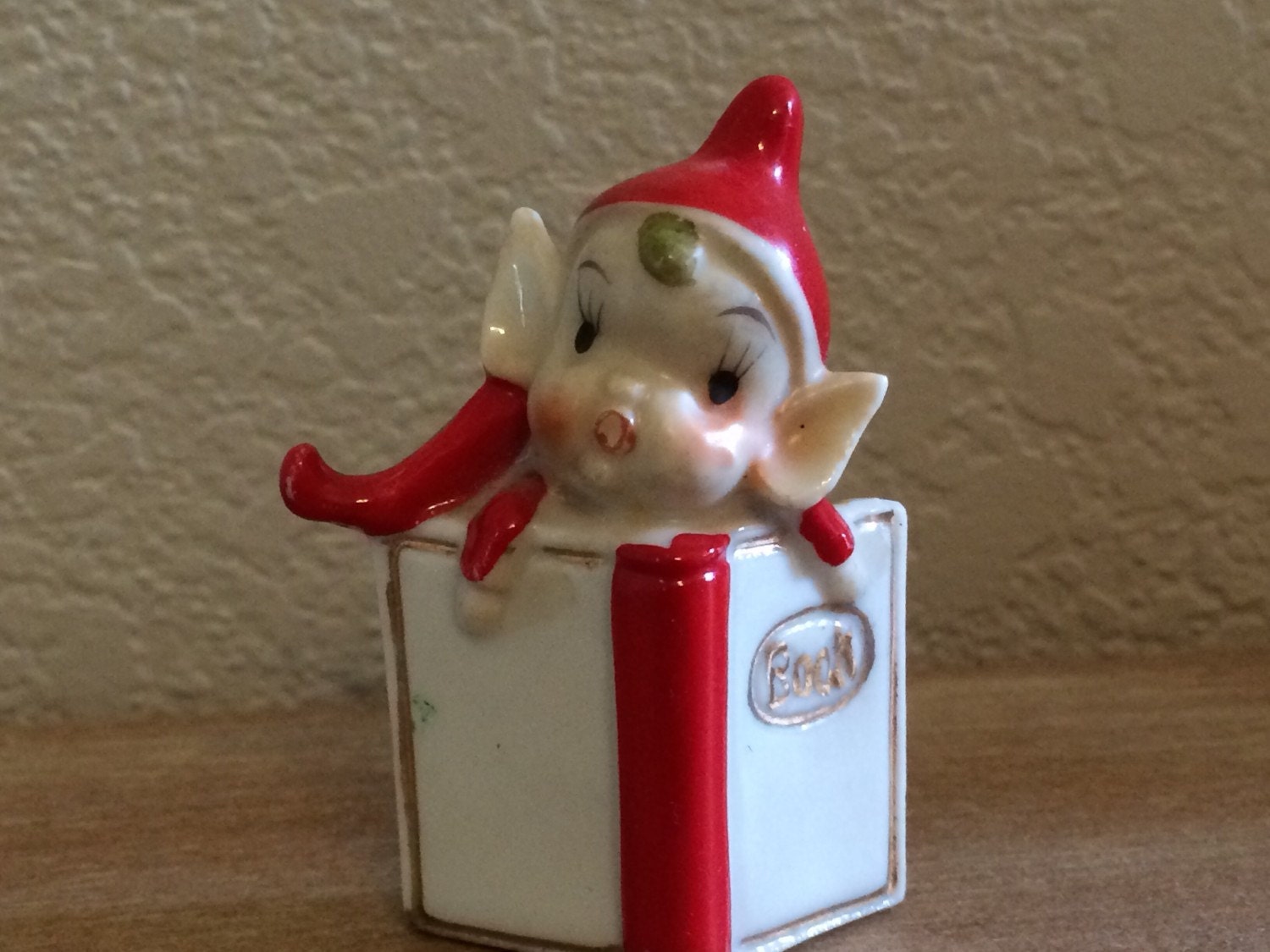 Vintage Elf on the Shelf miniature porcelain by ThisVintageLady