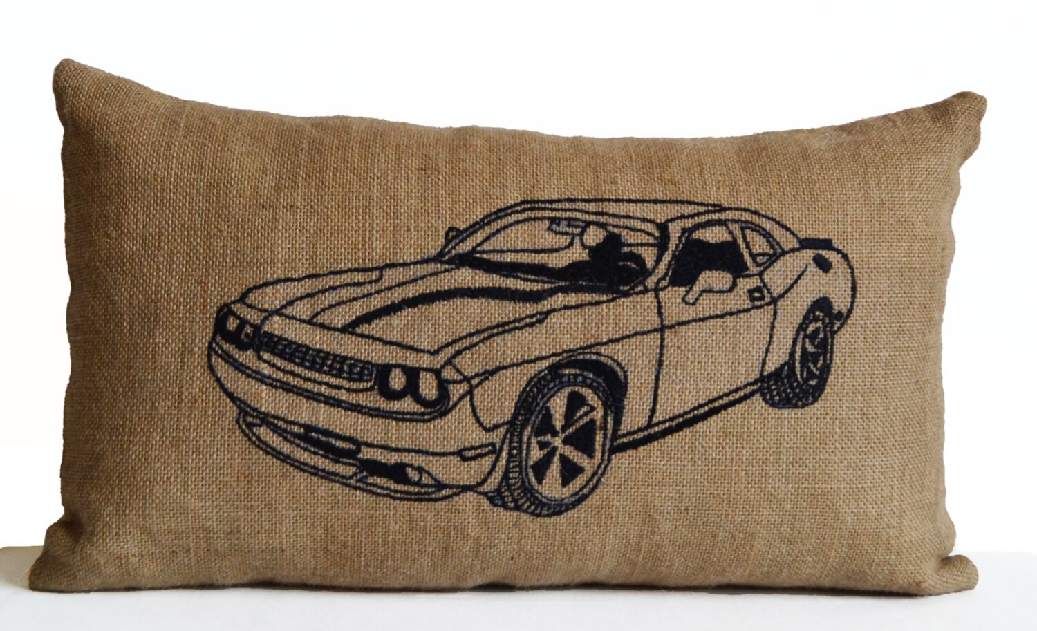 Car Pillow Cushion Cover Personalized Custom Burlap
