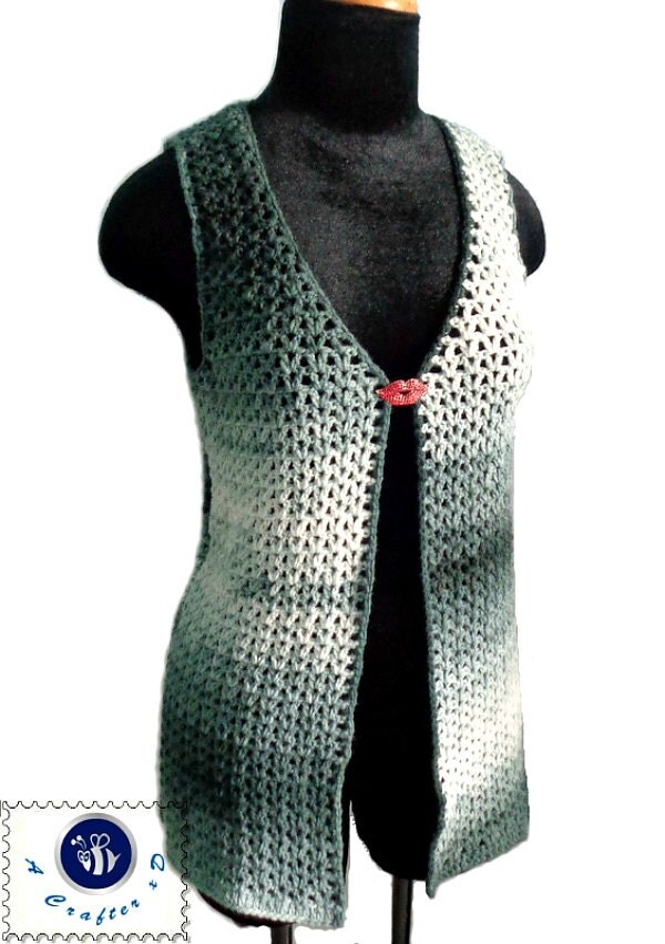 Long sleeveless crochet vest for women patterns printable