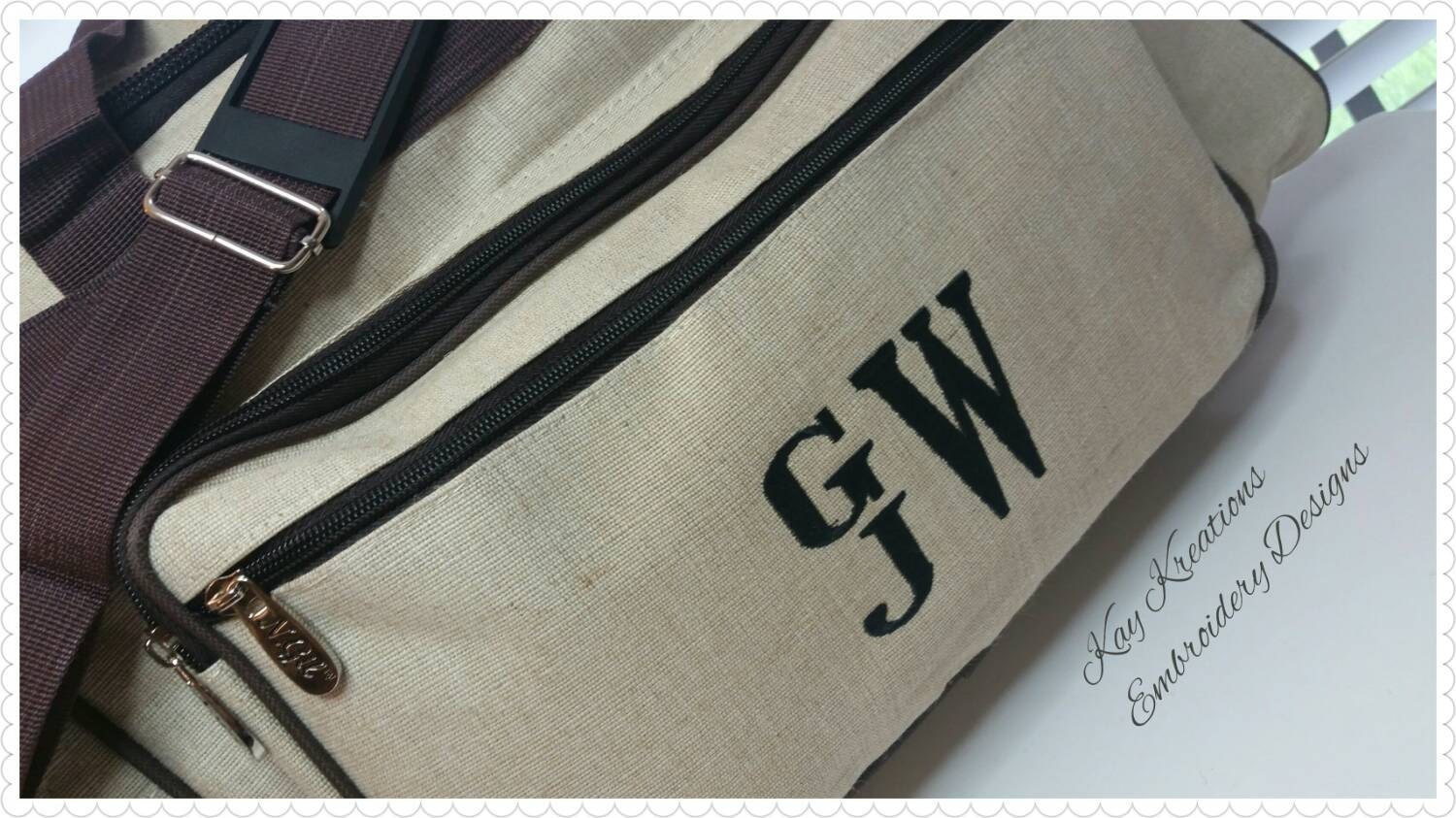 mens duffle bag monogrammed