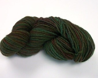 Hand dyed wool yarn worsted weight 180 yds.