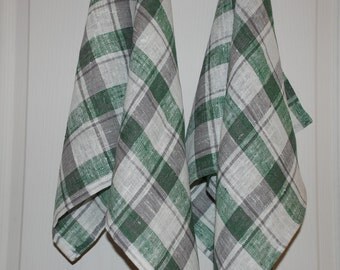 Linen Tea Dish Hand Kitchen Towel SET 2
