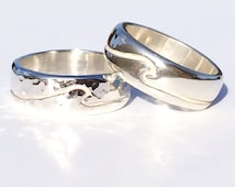 sea inspired wedding rings