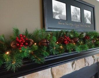 Mantle Garland, Mantel Garland, Christmas Garland, Staircase Garland, Pine Garland, Christmas Decoration, Christmas Mantle, Christmas Swag