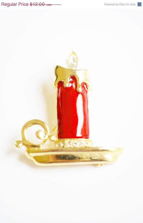 christmas holiday gold candle brooch pin by christmas holiday gold candle brooch pin by