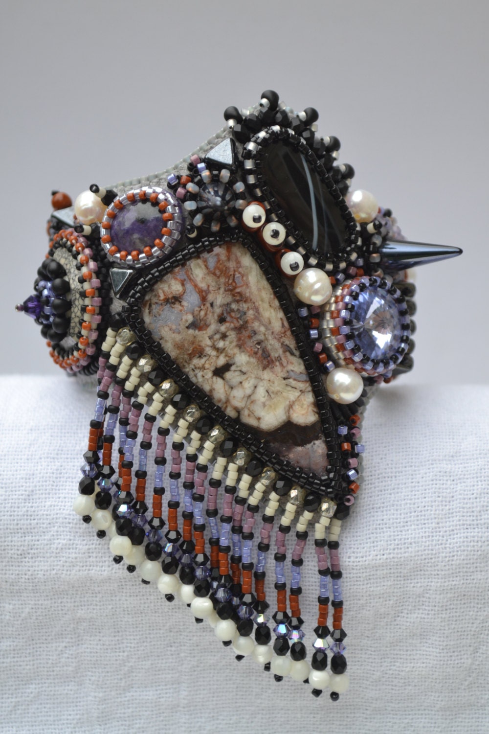 Bead embroidery bracelet bead embroidery cuff beaded cuff