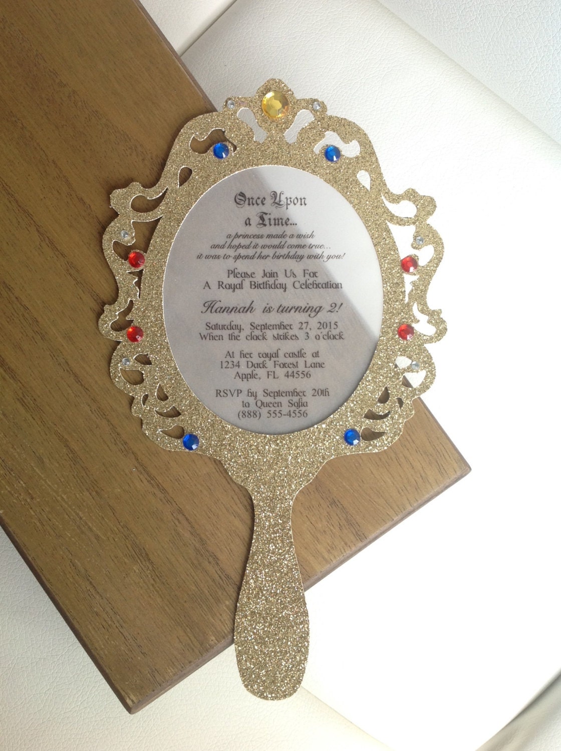 Princess Mirror Invitation Template 1