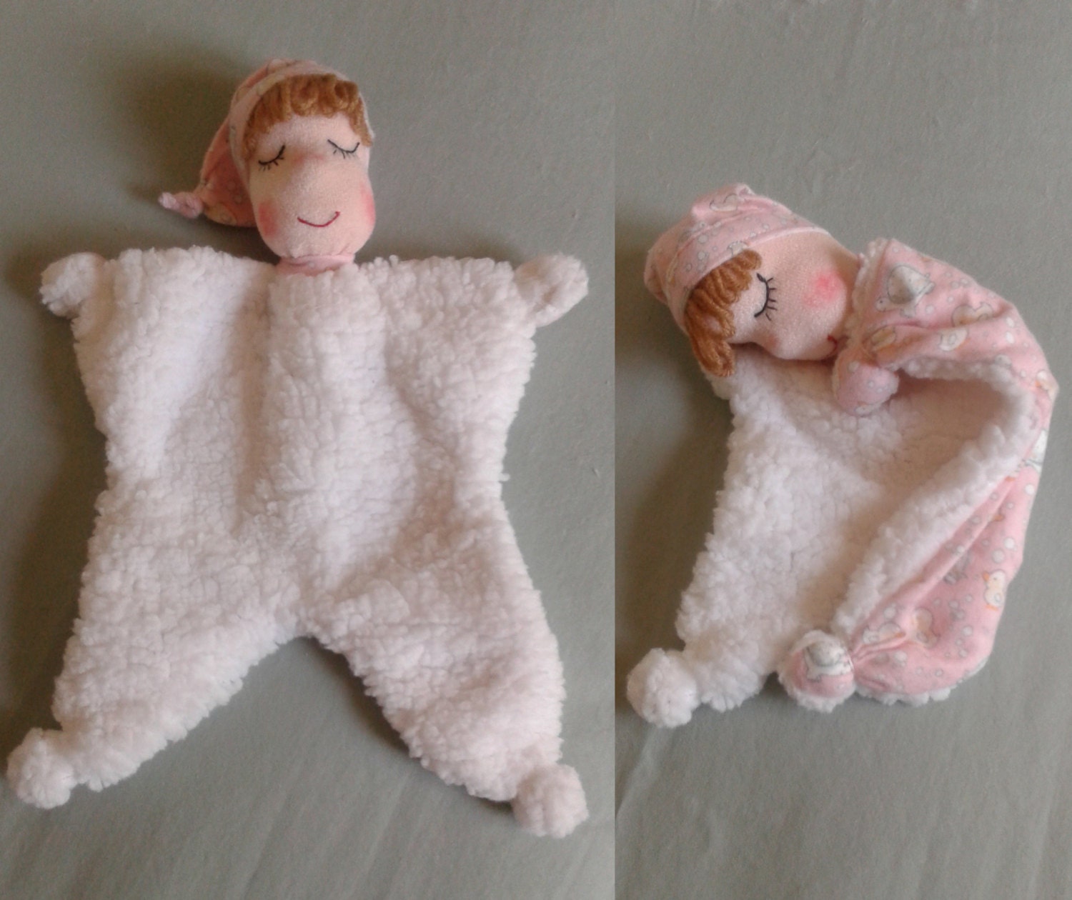 Snuggle Buddy Security Blanket Cubby Blanket by NettiesGiftGarden