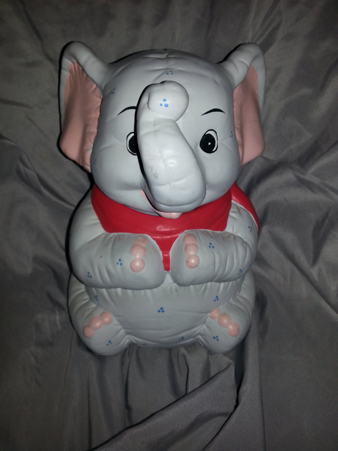 Vintage 1970s APEX Ceramic Glass Elephant Cookie Jar Canister Haute Juice