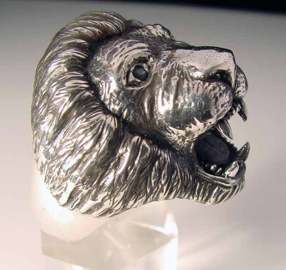 Sterling Silver Lion Ring â€“ Animal Totem Jewelry