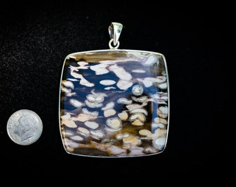 Peanut Wood Jasper Pendant - Petrified Wood Fossil Pendant - Peanut Wood Jasper Fossil Necklace - Petrified Wood - Fossil Jewelry - Wood