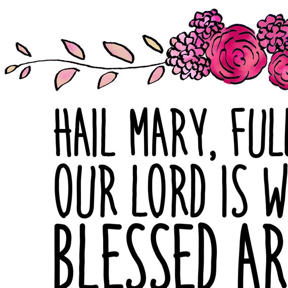 hail mary prayer printable chrsitian prayer print bible