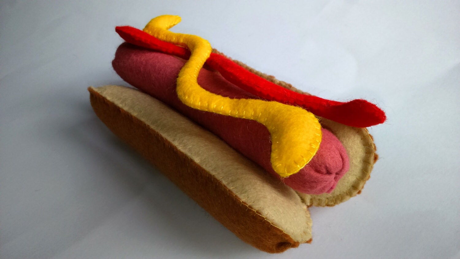 Hot Dog Felt Food Hotdog Novelty Felt Play Item BBQ