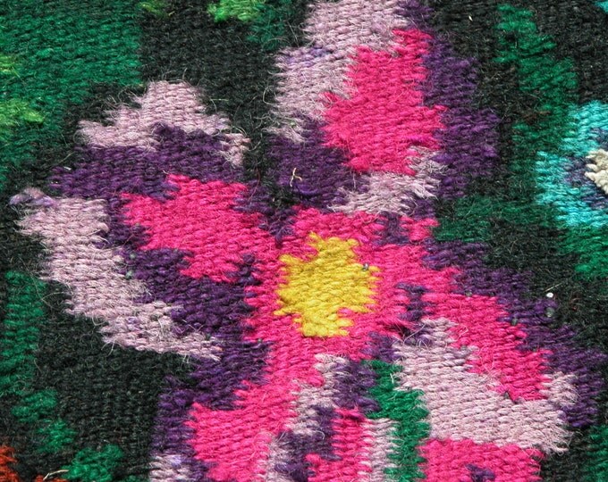 Bessarabian Kilim & area rugs, Handmade, Vintage. Eco-Friendly. rose carpet