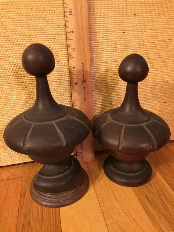Brown Newel Posts or Wooden Finials