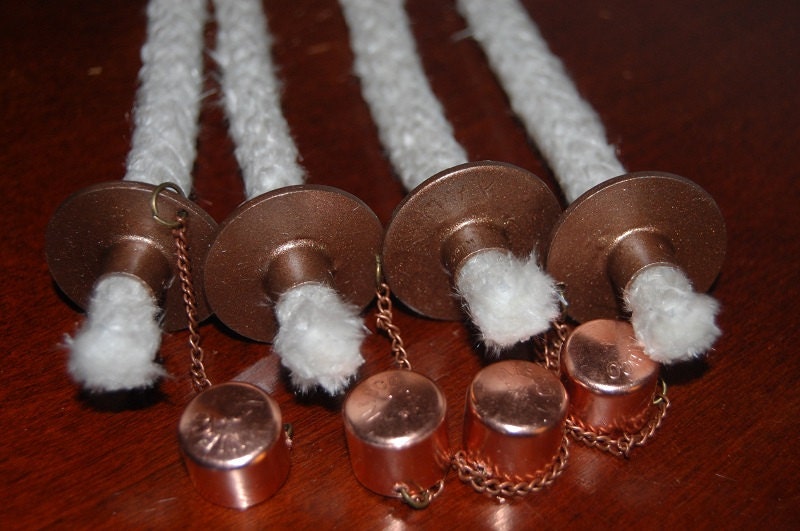 Four Copper WIck Holders