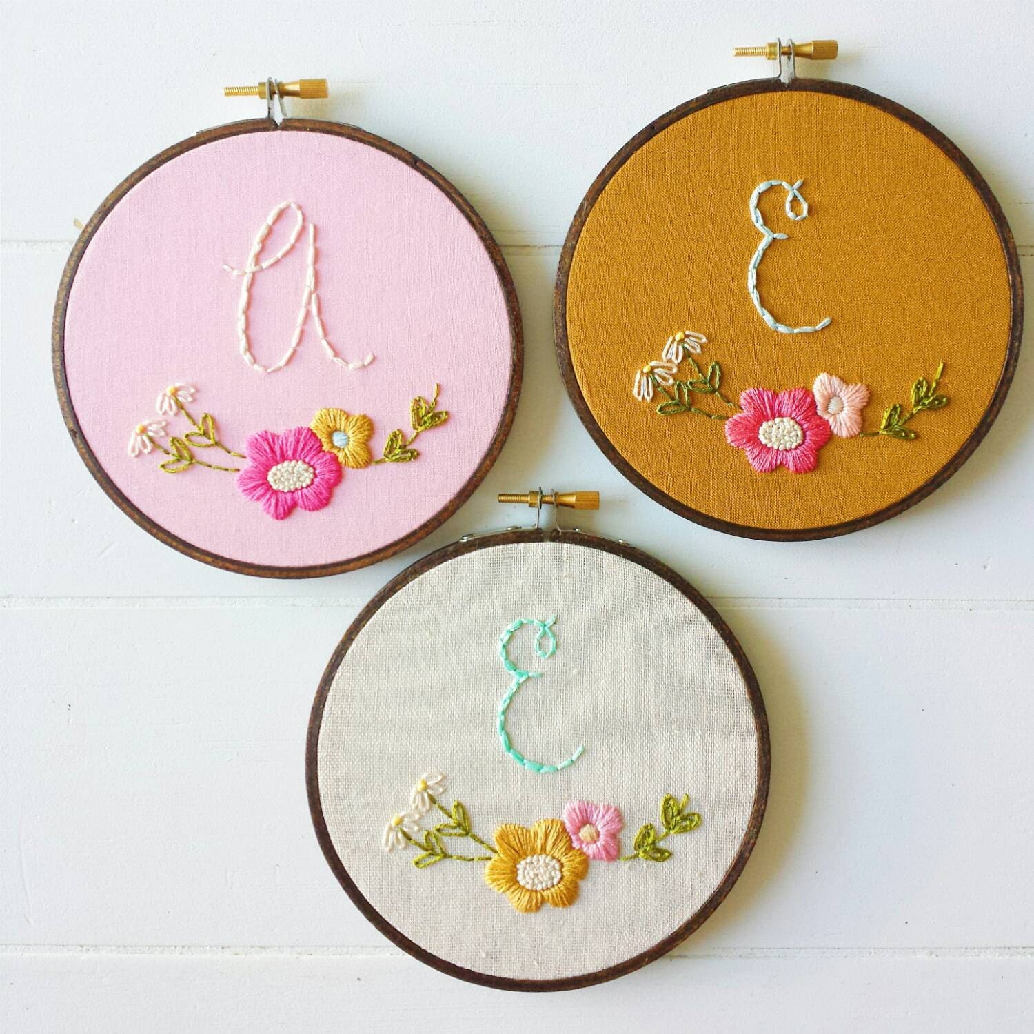 Embroidery Pattern PDF Pattern Monogram Hand Embroidery