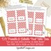 Red Checked Gingham Printable Party Food Tents Folding