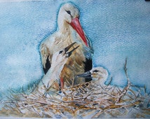Popular items for stork nest on Etsy
