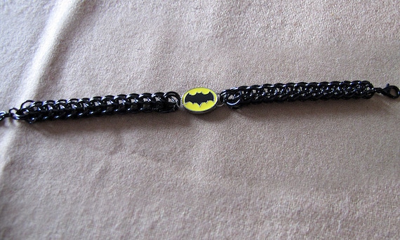 Batman Inspired Black Persian Style Chainmail Bracelet - Item Number 3052