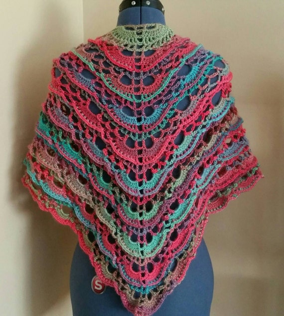 SALECrochet Yes Yes Shawl in Parrot