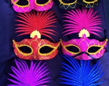 Mardi Gras/Masquerade/Wedding/Party Favor Wholesale Lot 6 MASKS - US ...