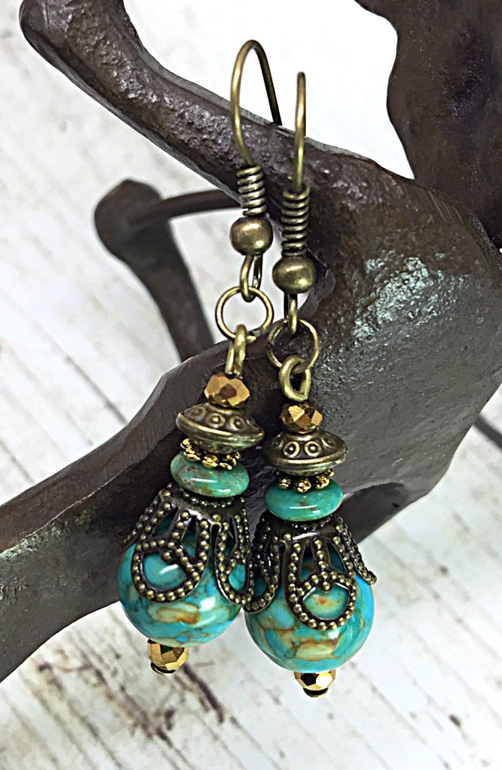 Turquoise Earring Hippie Earring Boho Chic Drop Earring