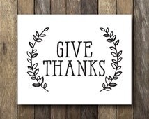 Unique give thanks art related items | Etsy