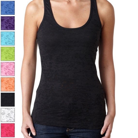 New womens blank next level burnout tank top t shirt burnout