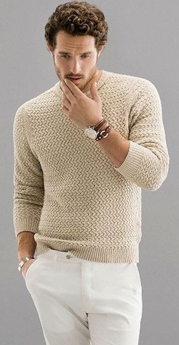 MADE TO ORDER men's Turtleneck Sweater v-neck men crewneck