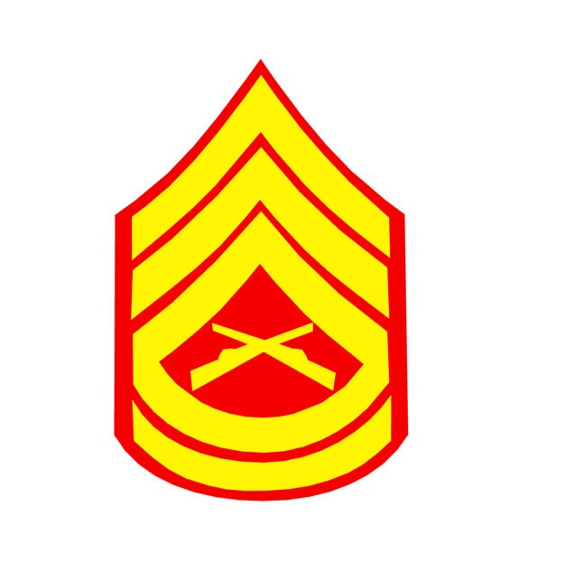 USMC Gunnery Sergeant Rank Insignia 2 color decal by PaZaBri