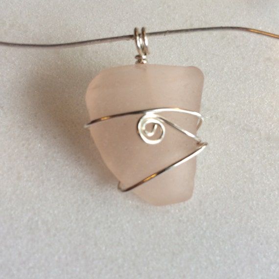 Authentic Sea Glass Pendant Rare Pink Sea by GulfCoastTreasure