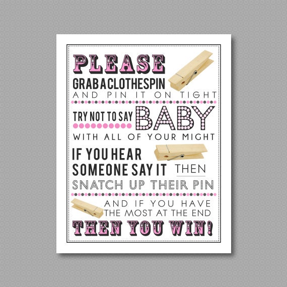 Pink Clothespin Game Printable for Baby by KrysteenaMarieDesign