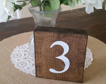 Wood Table Numbers, Rustic Table Numbers, Wedding Table Numbers, Rustic Wedding Table Numbers
