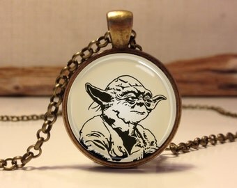 Star Wars Necklace. Star wars jewelry. Yoda necklace. star wars pendant. Yoda pendant (star wars #3)