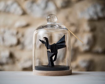 Origami Sculpture Dragon. Game of Thrones Ornament. Paper Anniversary Gift for Him. Medieval Dragon Sculpture. Taxidermy. Throne of glass