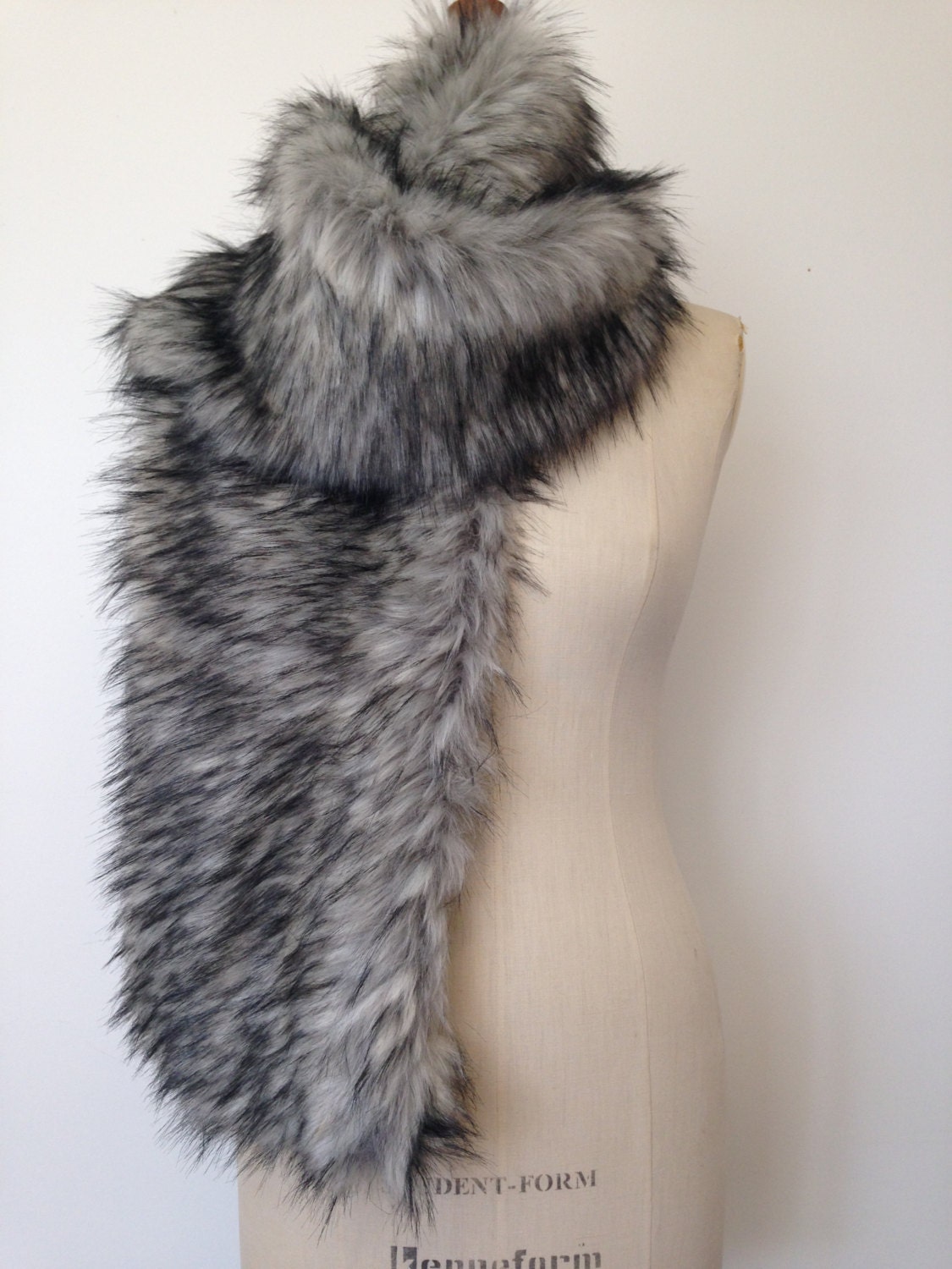 Luxury Fur Stole Grey Bridal Wedding Fur Bolero Scarf