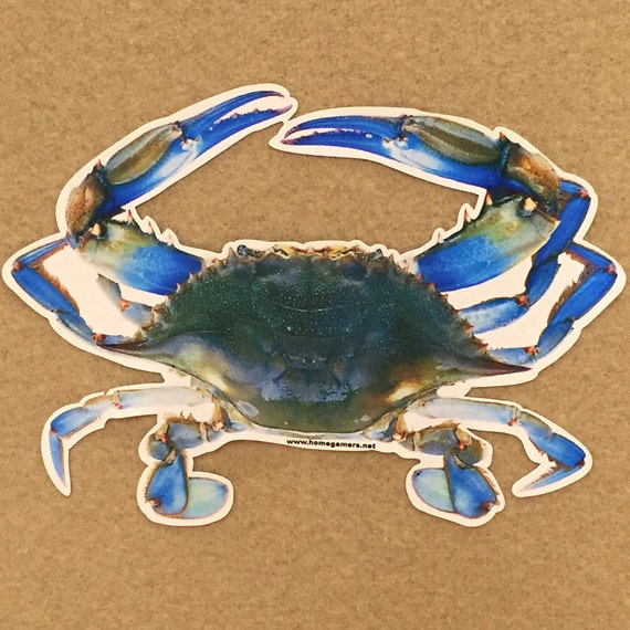 Blue Crab Vinyl Window Decal Sticker 5