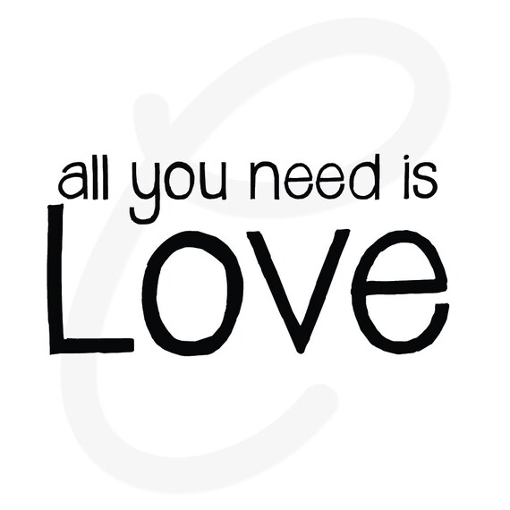 Wall Decal all you need is Love Vinyl Wall by ChelsVinyl on Etsy
