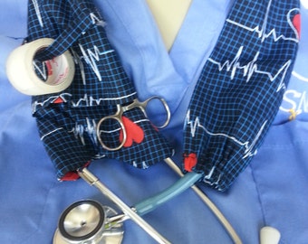 EKG STETHOSCOPE COVER or sock ecg Heartbeats qrs complex