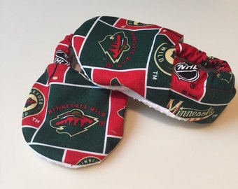 Soft sole baby shoes, Crib shoes, MN Wild Baby Shoes