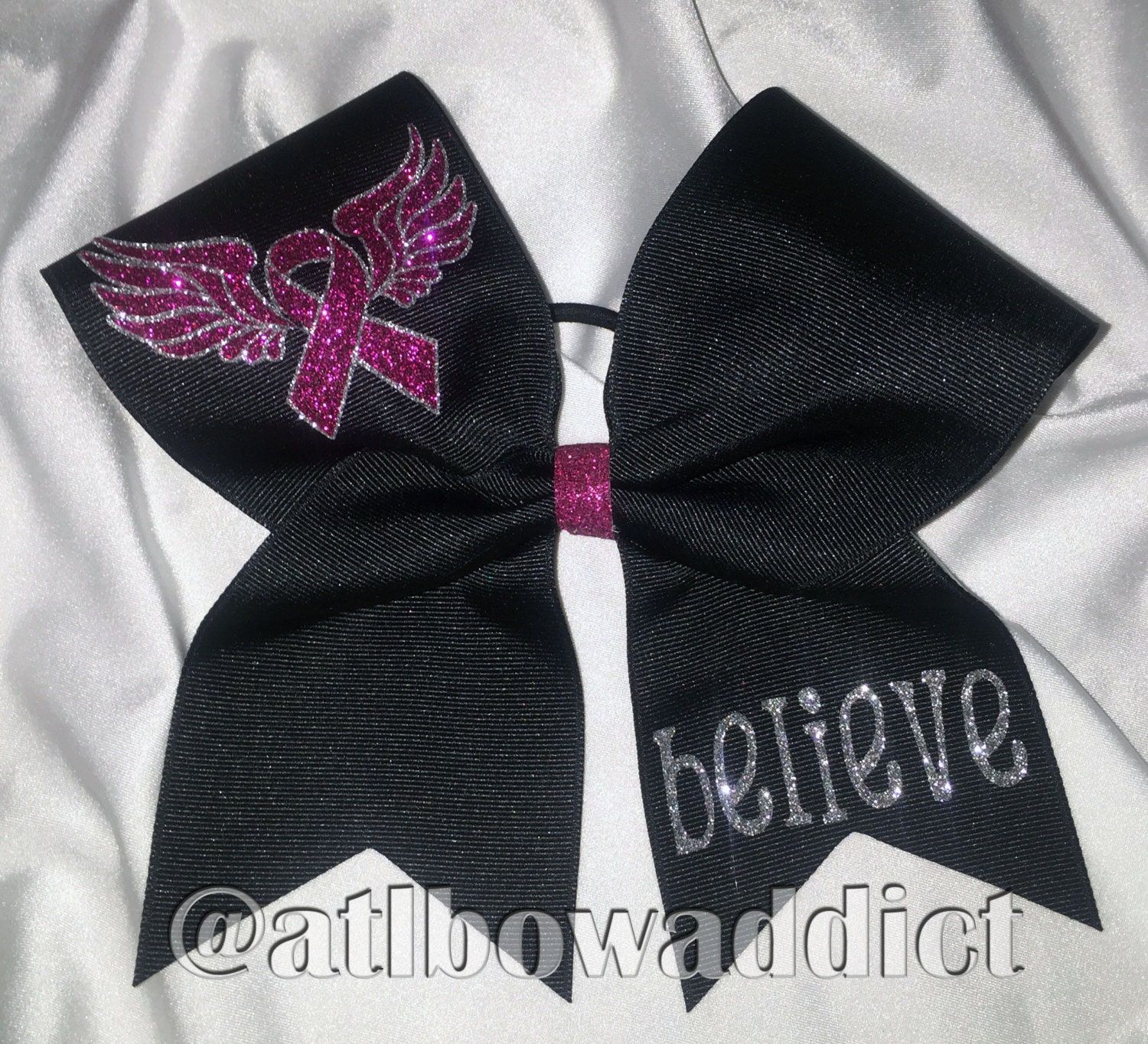 Cheer Bow Breast Cancer Awareness